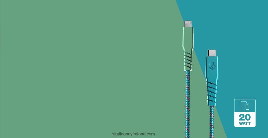 YOUR PATH TO POWER Line+ Braided Charging Cable Skullcandy NV80J446