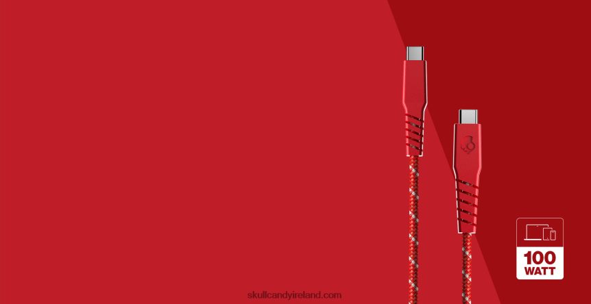 YOUR PATH TO POWER Line+ Braided Charging Cable Skullcandy NV80J448 Golden Red