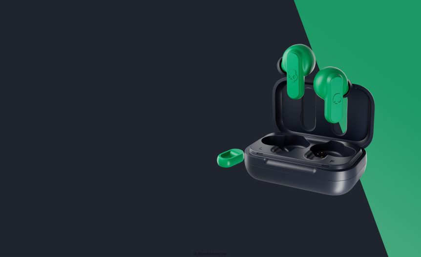 MINI MIGHTY FINDABLE Dime 2 True Wireless Earbuds Skullcandy NV80J429 Dark Blue/Green