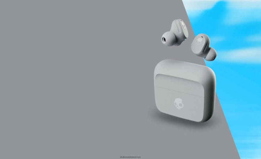 Pocket-Sized and Customized Mod True Wireless Earbuds Skullcandy NV80J420 Light Grey/Blue