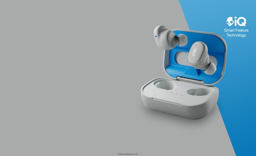 Upgradable tech premium sound Grind True Wireless Earbuds Skullcandy NV80J410 Light Grey/Blue