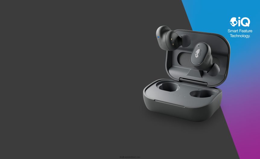 Upgradable tech premium sound Grind True Wireless Earbuds Skullcandy NV80J411 Chill Grey