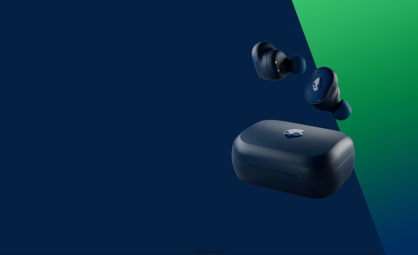 Upgradable tech premium sound Grind True Wireless Earbuds Skullcandy NV80J412 Dark Blue/Green