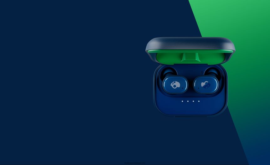 Upgradable tech premium sound Grind True Wireless Earbuds Skullcandy NV80J412 Dark Blue/Green