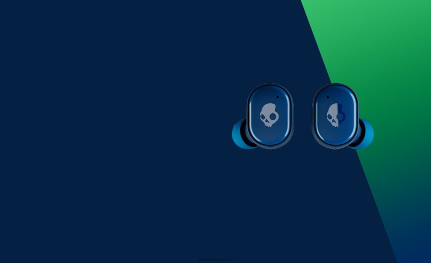 Upgradable tech premium sound Grind True Wireless Earbuds Skullcandy NV80J412 Dark Blue/Green