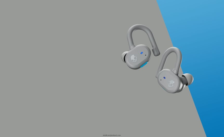 Upgradable tech secure fit Push Active True Wireless Earbuds Skullcandy NV80J414 Light Grey/Blue