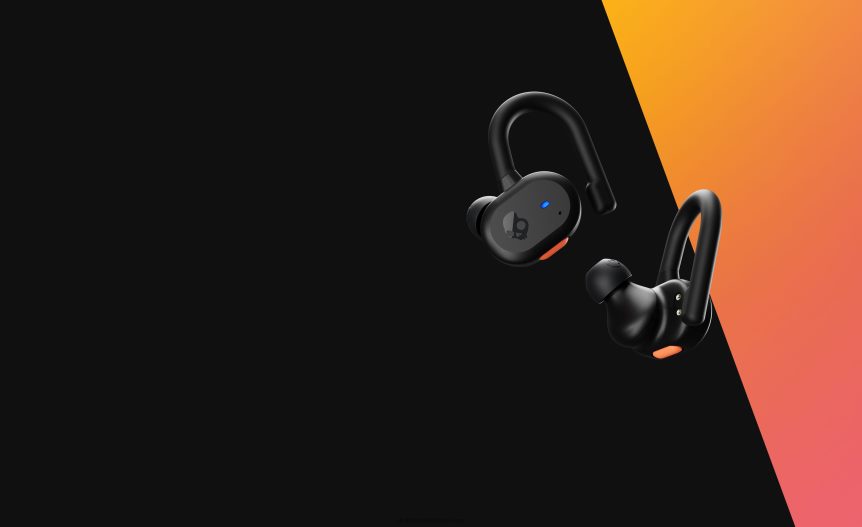 Upgradable tech secure fit Push Active True Wireless Earbuds Skullcandy NV80J415 Black/Orange