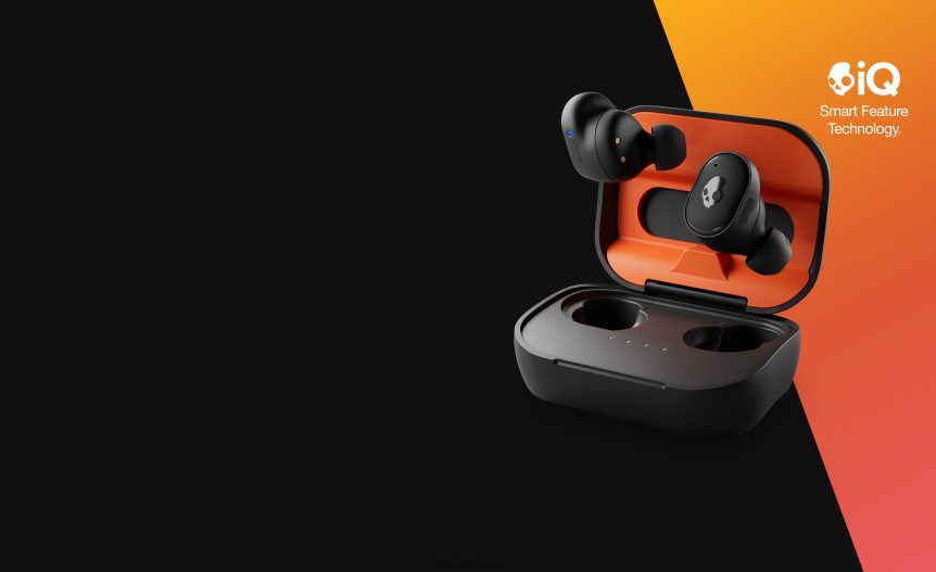 Upgradable tech wireless charging Grind Fuel True Wireless Earbuds Skullcandy NV80J47 Black/Orange